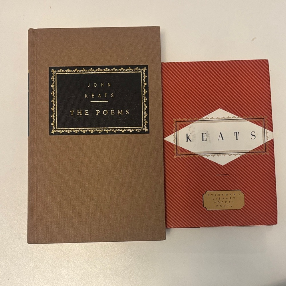 John Keats Poetry Collection in Brown and Red